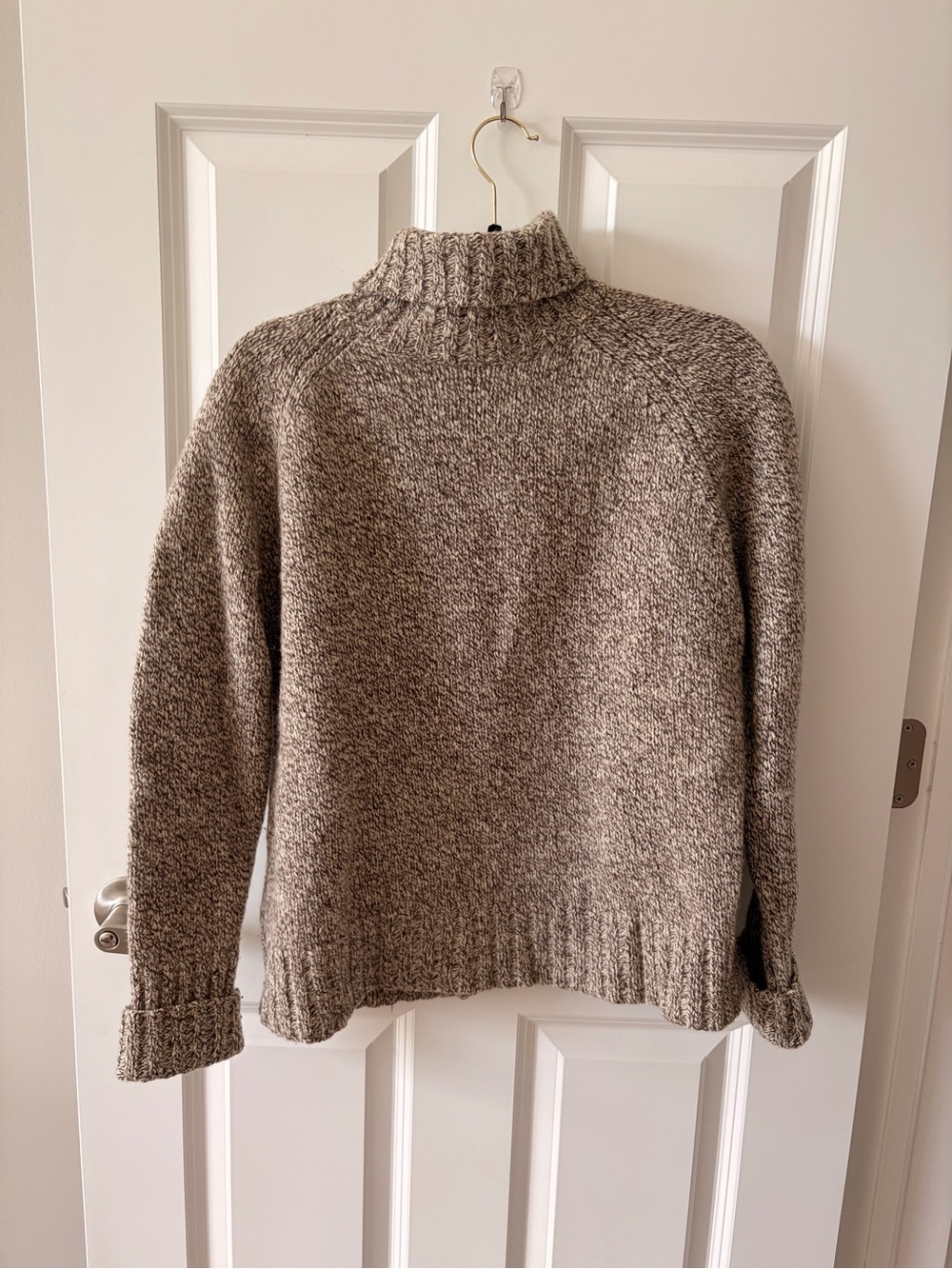 Express Taupe Marled Turtleneck Sweater